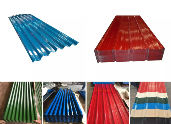 De kleur Met een laag bedekte Vlakte van de Bladentegels van het Staaldakwerk voor de Muurbouw