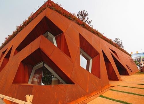 Grote Voorraad Aangepaste JIS G3125 kuuroord-h Corten een Staalplaat van de Weerbestendigheidsplaat