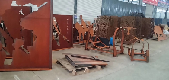 Openlucht Bestand Corten het Metaalbladen van kuuroord-h met Rusty Finish
